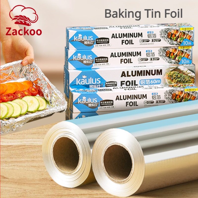 Home Cooking Oil - Zackoo 10/20/40 メートルアルミ箔ベーキングラップ使い捨てノンフライヤーオーブンバーベキューブリキ箔食品グレードの油紙キッチンケータリングブリキ