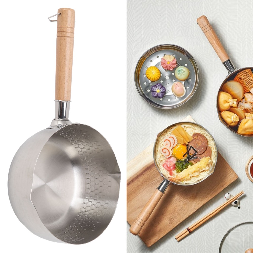 Home Cooking Japanese Food - スノーパン 304 ステンレス鋼 ユキヒラ鍋 20cm/7.9インチ 日本製鍋
