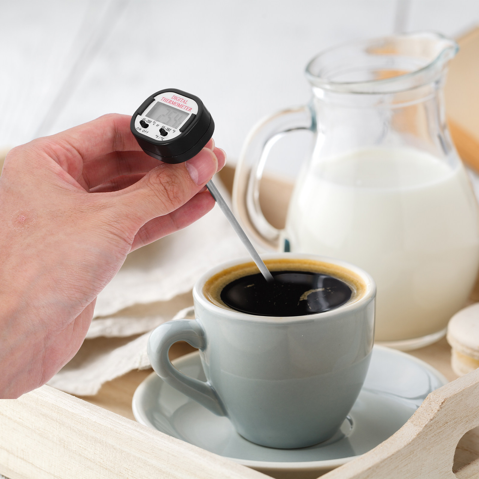 Home Cooking Food - 電子食品温度計キッチンベーキングバーベキュー精密プローブ肉料理家庭用高速正確な温度測定