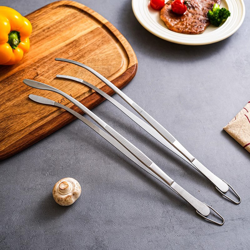 Home Cooking Utensil Set - ステンレス製調理ピンセットセット,調理,グリル,バーベキュー用のキッチンフードトング,12インチ,2個
