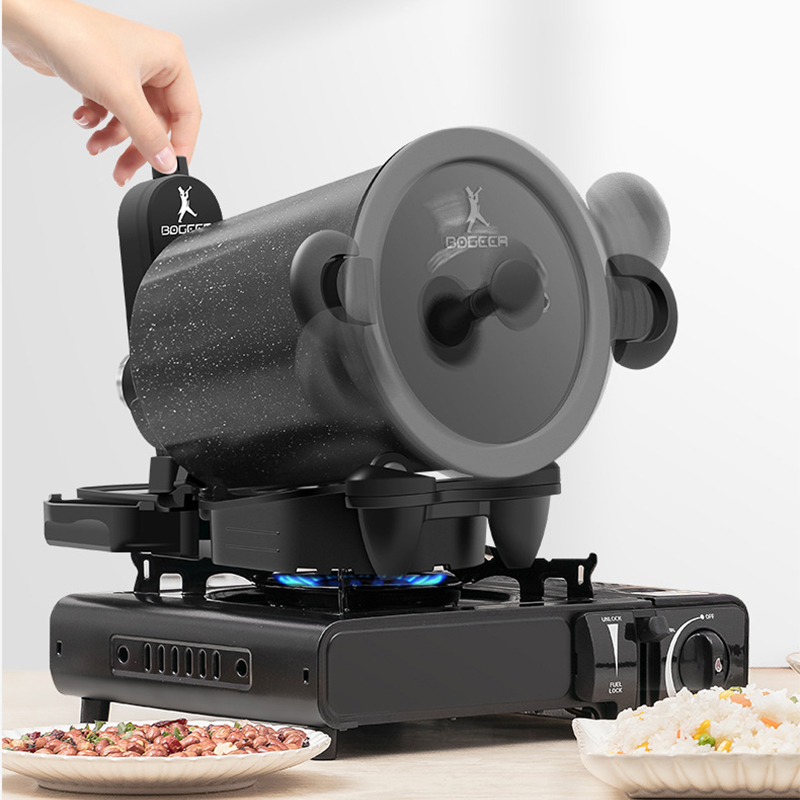 Home Cooking Fried Rice - 家庭用＆アウトドア多機能調理機 - 360 ° 回転式チャーハン、焼きそば、バーベキュー用具