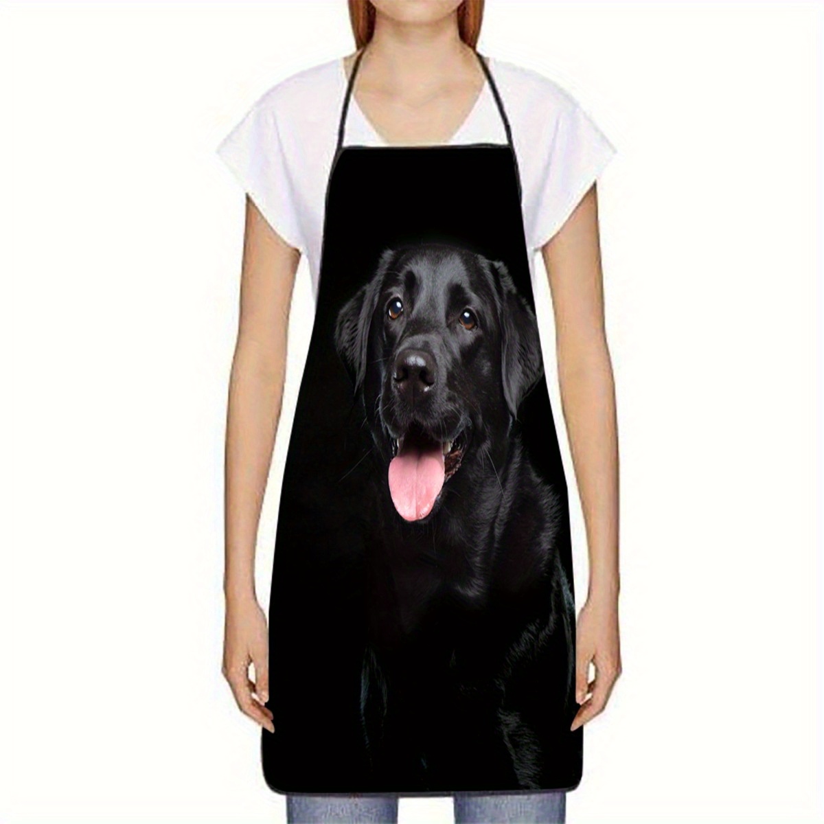 ブラックラブラドール犬柄エプロン1枚 - 家庭のキッチン、ベ - Home Cooking For Dogs のレビューと価格