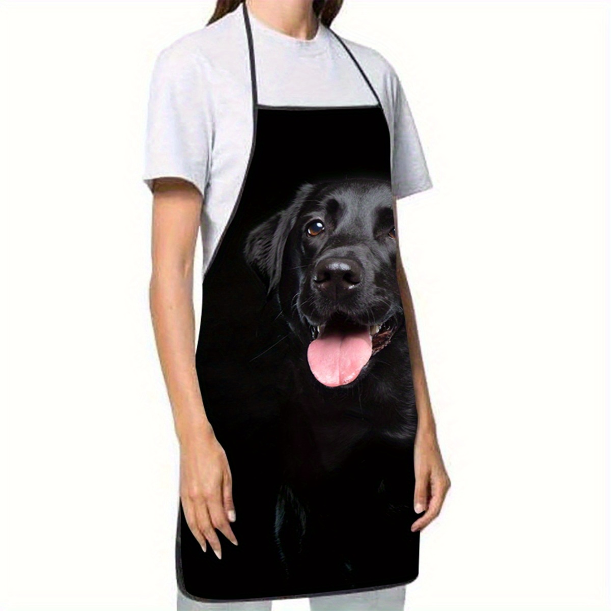 ブラックラブラドール犬柄エプロン1枚 - 家庭のキッチン、ベ - Home Cooking For Dogs のレビューと価格