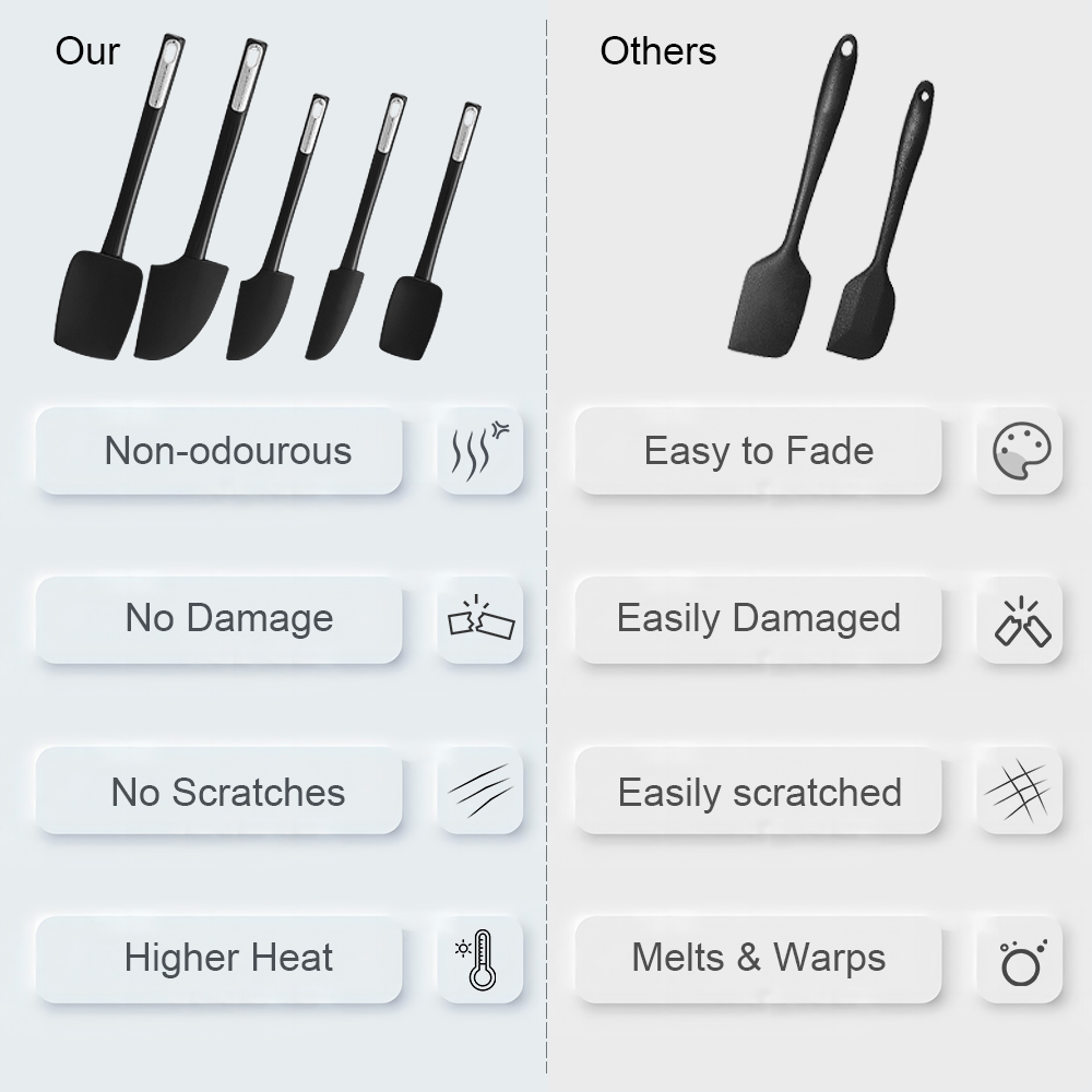 食品グレードのシリコンスプーンスパチュラ、耐熱調理スプーン、 - Home Cooking Utensil Set のレビューと価格