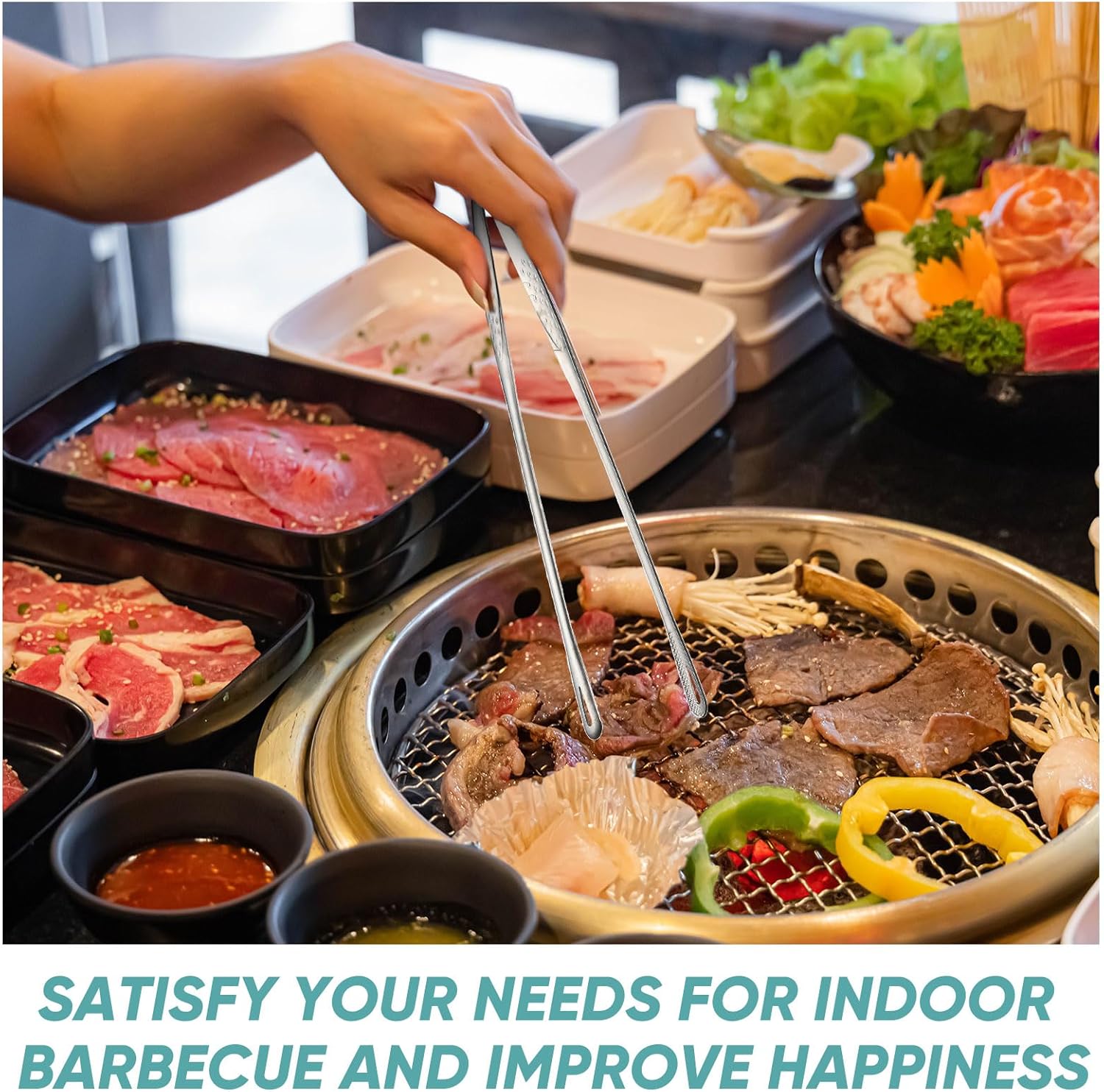 ステンレス製韓国焼肉トング、日本のバーベキュートング、調理用 - Home Cooking Japanese Food のレビューと価格