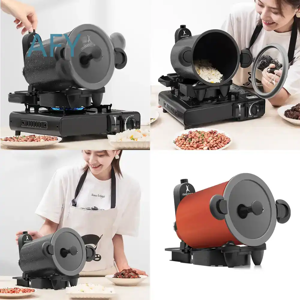 家庭用＆アウトドア用多機能調理機 360 °   回転式チャ - Home Cooking Fried Rice のレビューと価格