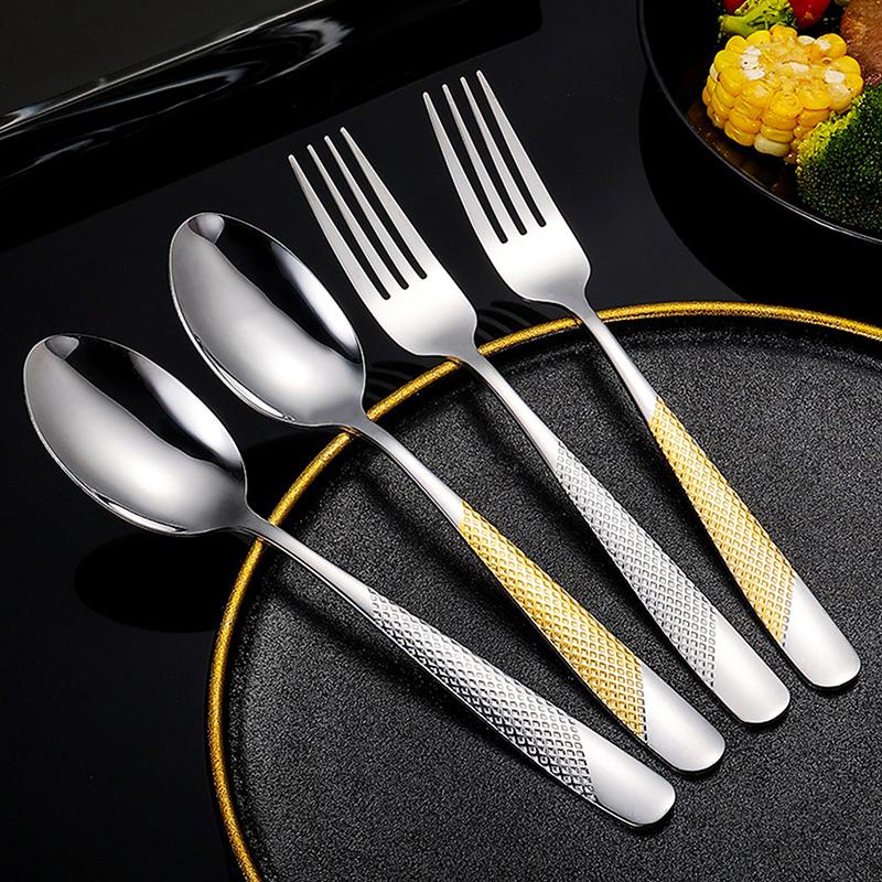 新しいキッチン用品セット ステンレス製スプーンとフォークセッ - Home Cooking Utensil Set のレビューと価格
