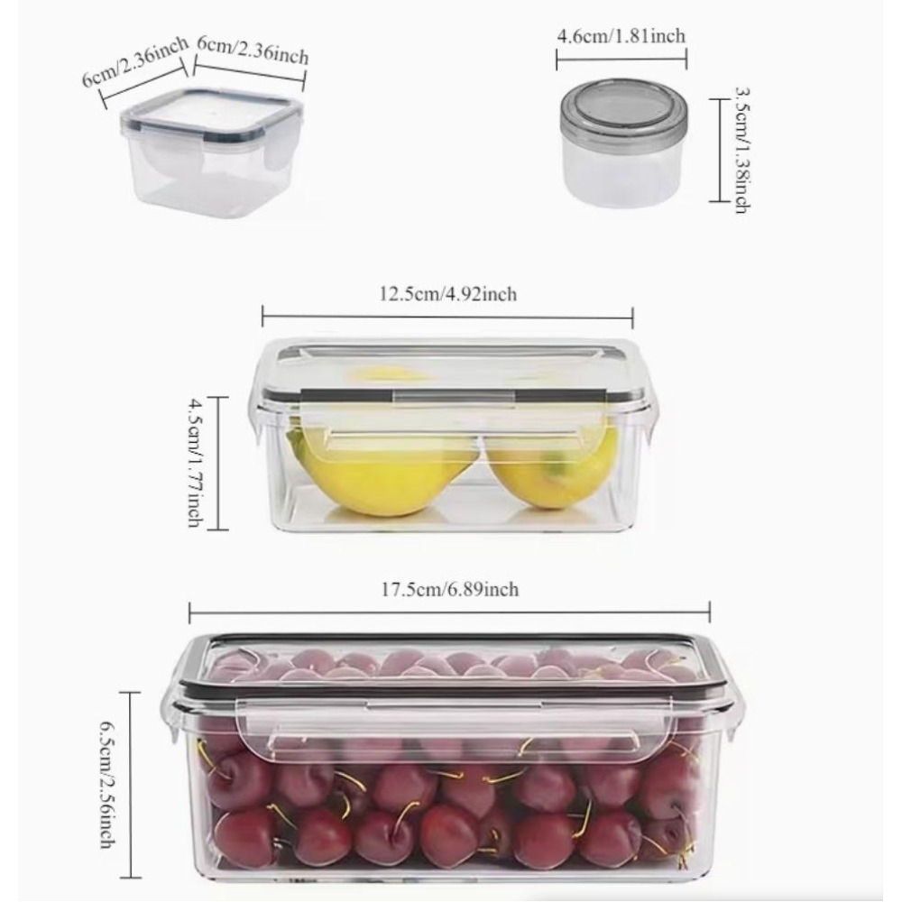 4個セット 透明食品保存容器 スナップ蓋付き、果物、野菜、パ - Home Cooking Food のレビューと価格