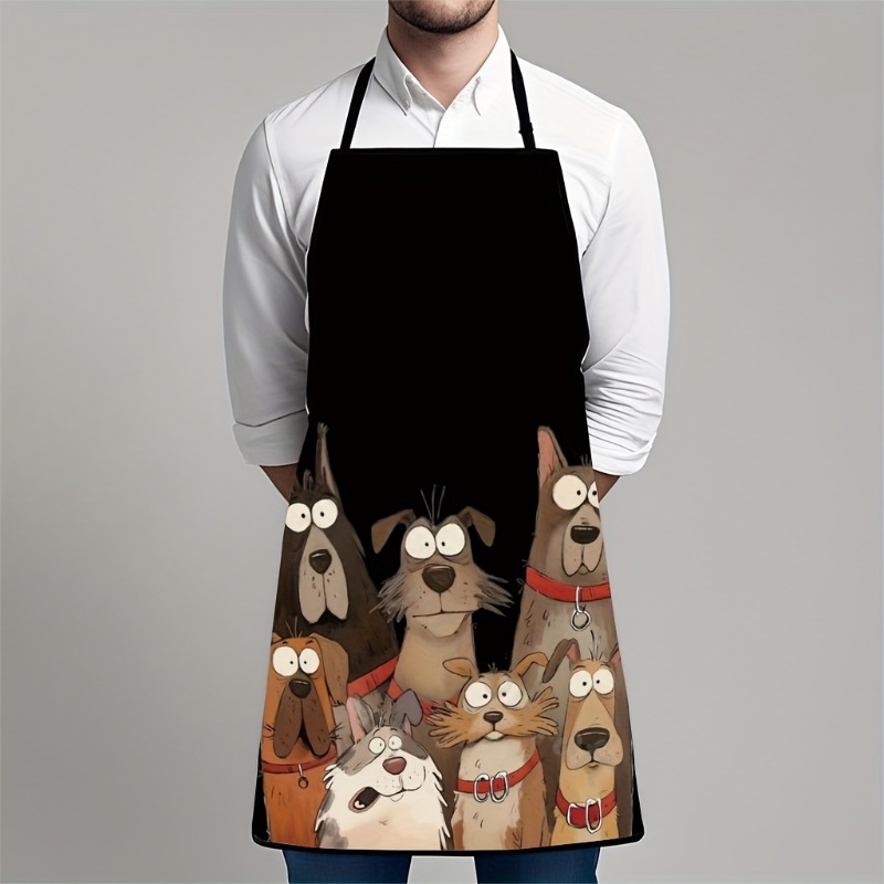 1枚入り 犬柄エプロン 家庭用＆普段使いに最適 - かわいい - Home Cooking For Dogs のレビューと価格