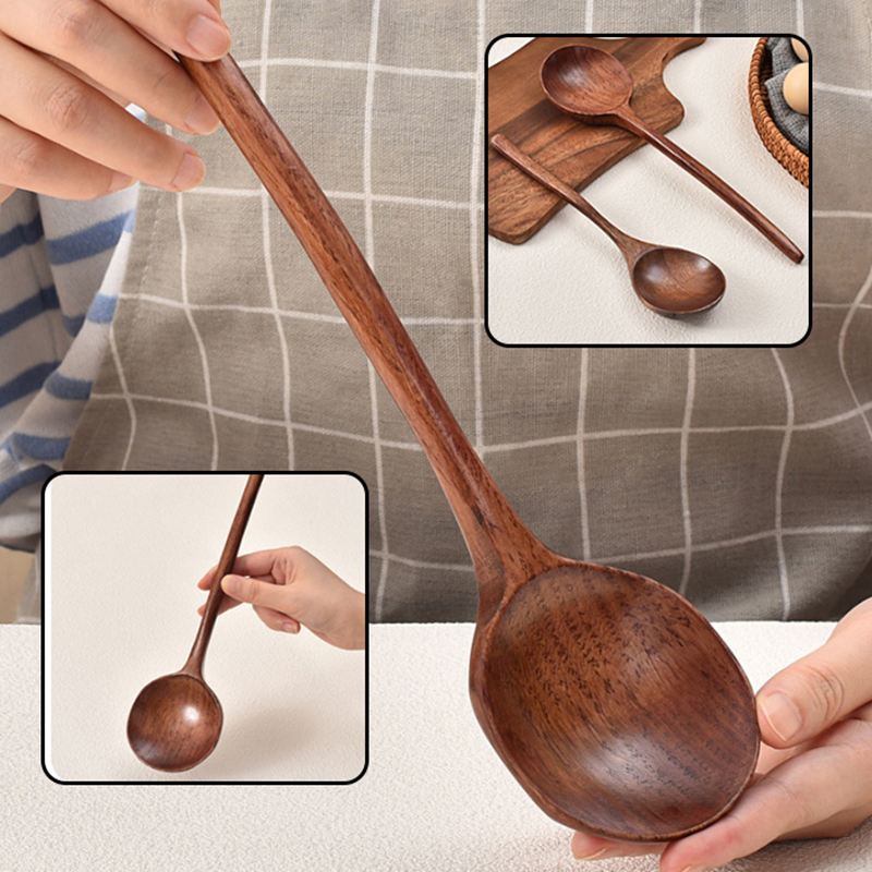 ロングハンドルラーメン木製スプーン日本キッチン調理器具食器サ - Home Cooking Japanese のレビューと価格
