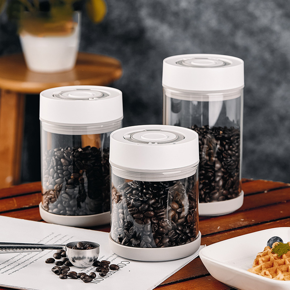 キッチン防湿ガラスコーヒー豆ジャー自動インテリジェント真空保 - Home Cooking Food のレビューと価格