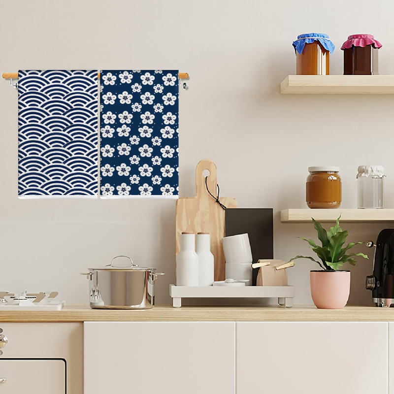 2枚組、和風四葉梅キッチンタオル、40cm*60cmタオルセ - Home Cooking Japanese のレビューと価格