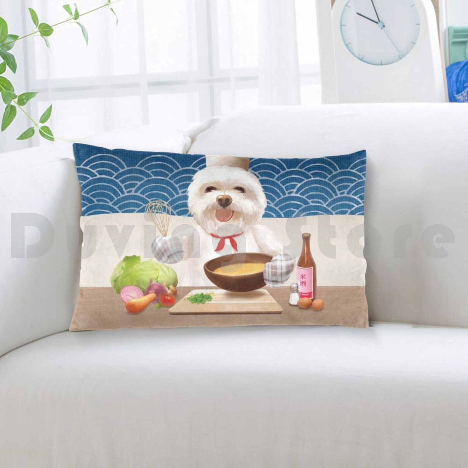 リトルシェフ枕カバー プリント 35x50 犬 ペット 犬愛 - Home Cooking For Dogs のレビューと価格