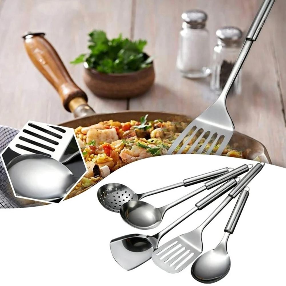 5個セット ステンレス製 実用的なスパチュラ キッチン用品セ - Home Cooking Utensil Set のレビューと価格